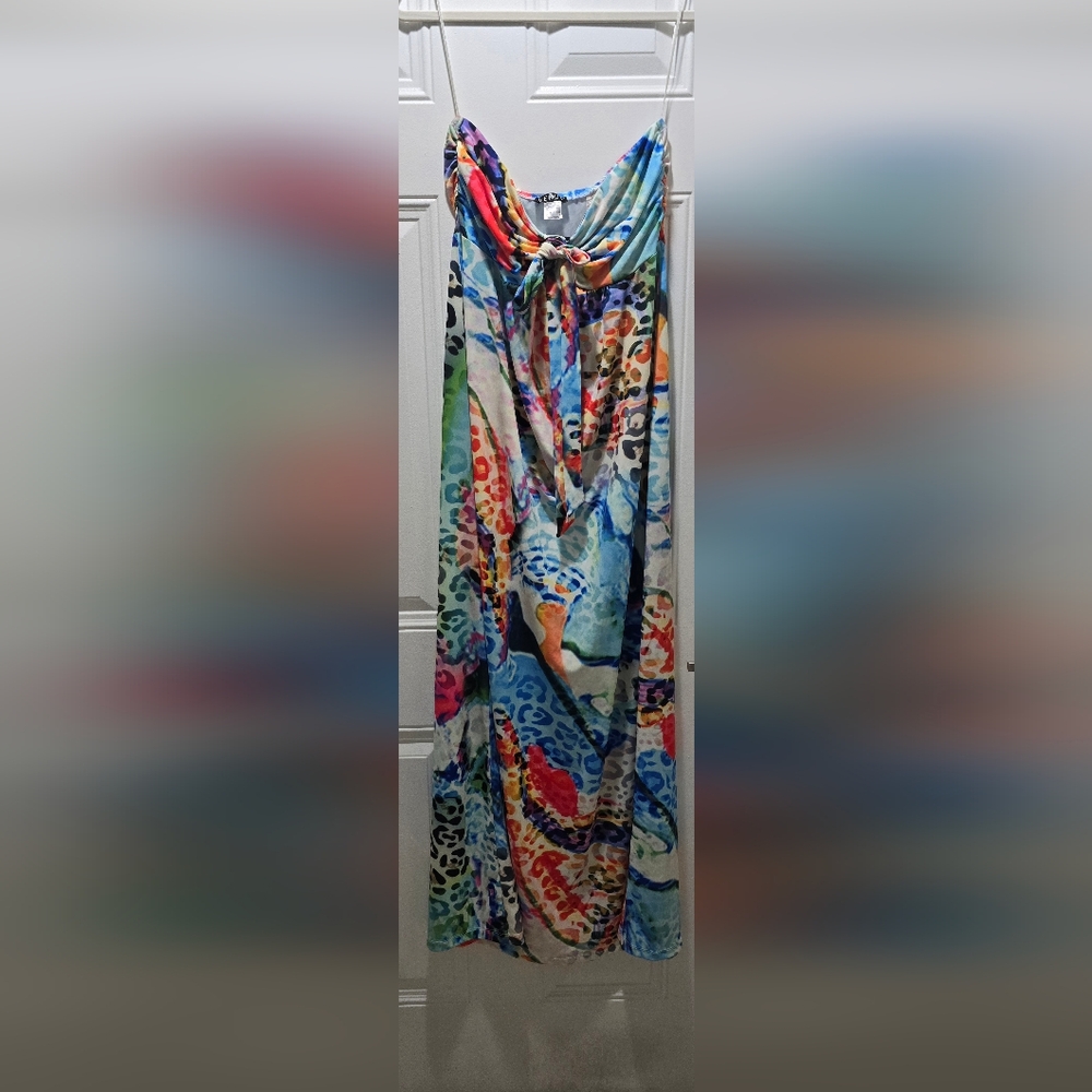 VENUS STRAPLESS FLORAL DRESS MEDIUM